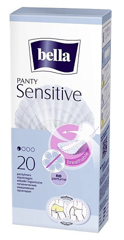 Прокладки ежедневные  ультратонкие bella Panty Sensitive, 20 шт.    