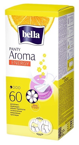 Прокладки ежедневные  ультратонкие bella Panty Aroma Energy, 60  шт. 