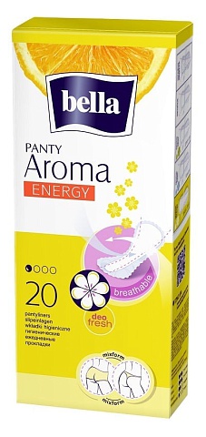 Прокладки ежедневные  ультратонкие bella Panty Aroma Energy,  20 шт.   
